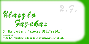 ulaszlo fazekas business card